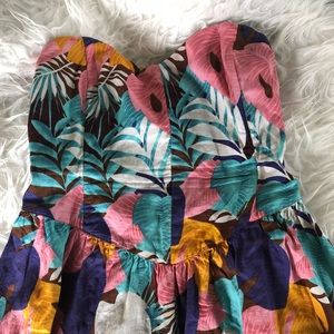 🌿 Forever 21 Strapless Island Dress